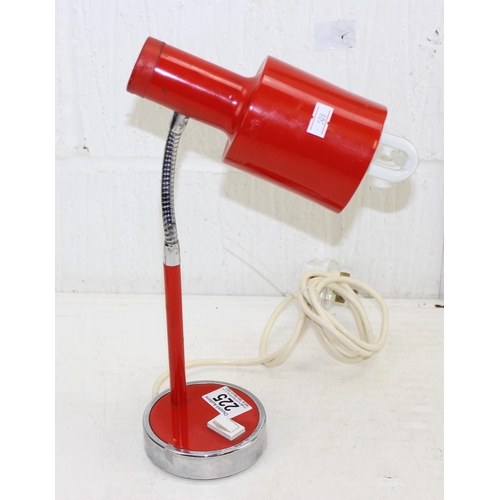 225 - A vintage style red desk lamp