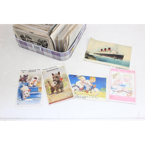 622 - Large qty of assorted vintage and antique postcards