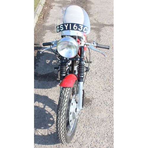 756 - 1965 Royal Enfield 250cc Continental GT motorcycle or motorbike fitted with a 4 speed Crusader engin... 