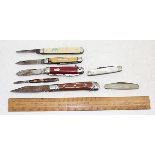 1034 - 7 assorted vintage penknives to inc Richards, Alexander of Birmingham