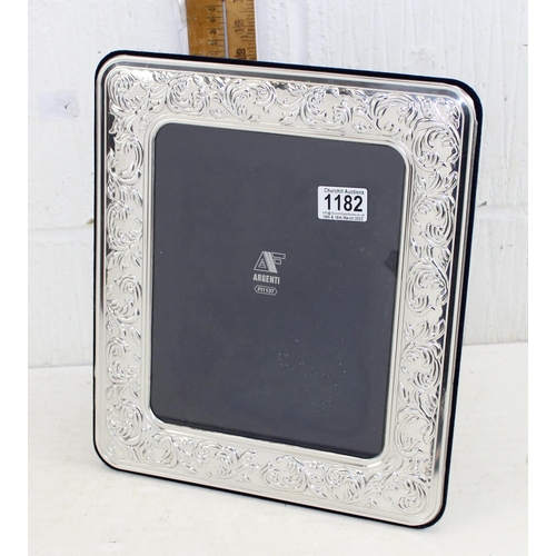 1182 - A large Italian 925 silver picture frame, approx 13.5