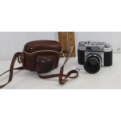 731 - Carl Zeiss Ikon Contina camera with Pantar 1:2.8 f=45mm lens, with rubber attachment and leather cas... 