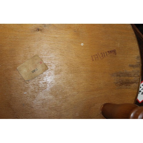 39 - Pair of  Beech stools with Eley stamped on underside