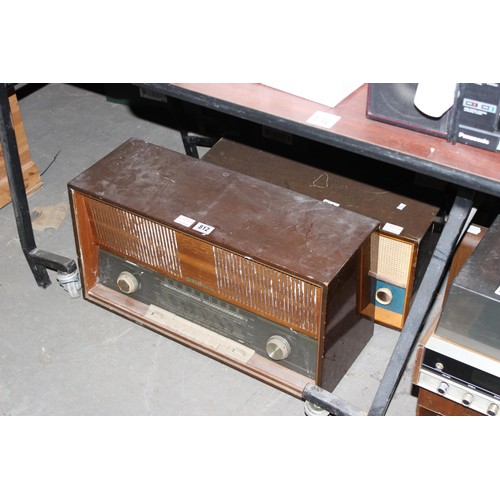 812 - 7 assorted vintage record players and radios to inc HMV radio & Philips record player etc