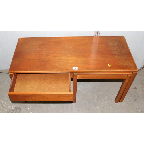 9 - Retro Coffee table with drawer and pull out table
