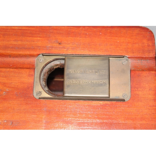 54 - Vintage school desk with metal legs