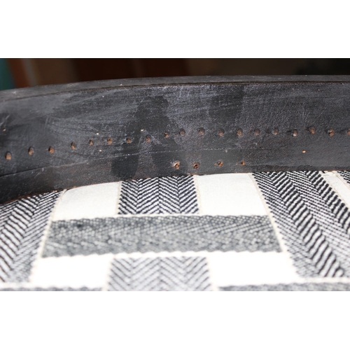 74 - Antique ebonised bedroom chair with carved details