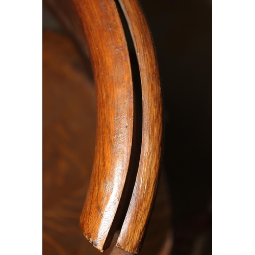 86 - Early 20th century light oak armchair