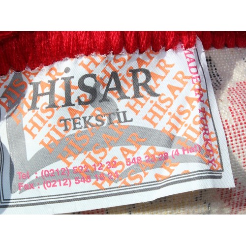214 - Decorative red ground Turkish prayer rug