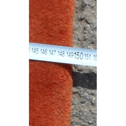225 - A thick pile Chinese superwash rug of burnt orange ground