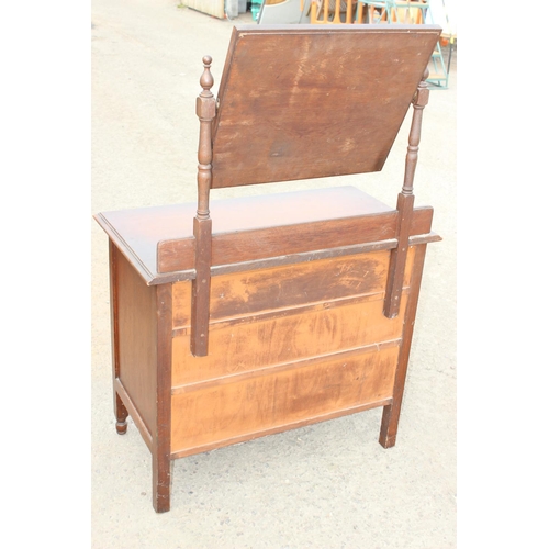 104 - A vintage dressing table chest with mirror