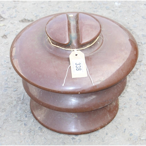 338 - A large vintage ceramic pylon insulator