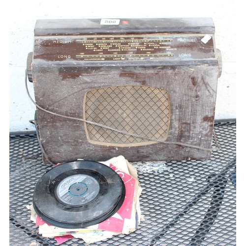 Vintage Ferranti 545 radio together with a quantity of 7