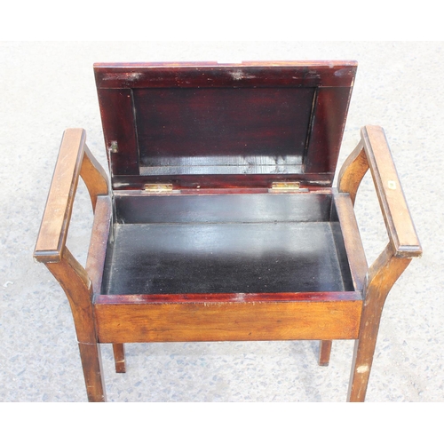 128 - Vintage piano stool