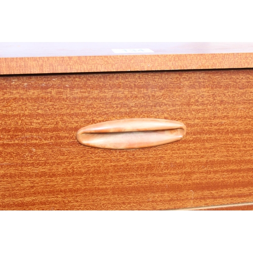134 - Retro three drawer chest of drawers with interesting handles