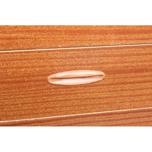 134 - Retro three drawer chest of drawers with interesting handles