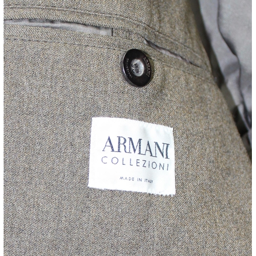 183 - Armani brown leather jacket, size large