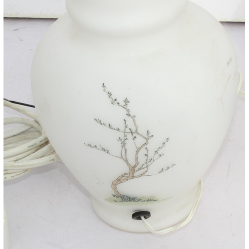 240 - 6 various china and glass table lamps to include Poole