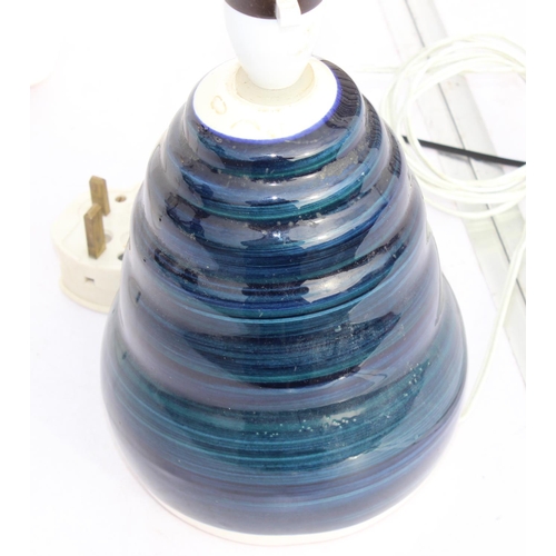 240 - 6 various china and glass table lamps to include Poole