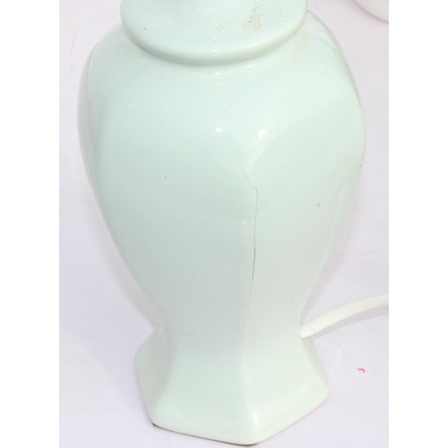 240 - 6 various china and glass table lamps to include Poole