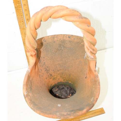 327 - Garden terracotta basket planter