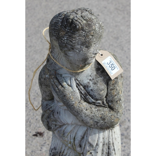 350 - Concrete garden statue of neoclassical female