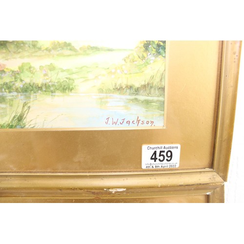 459 - A pair of early gilt framed watercolours by J.W. Jackson