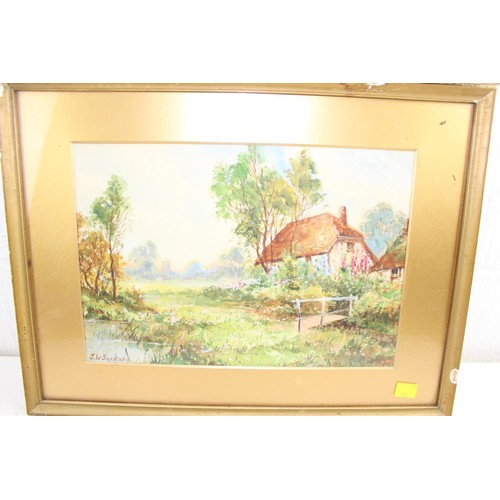 459 - A pair of early gilt framed watercolours by J.W. Jackson