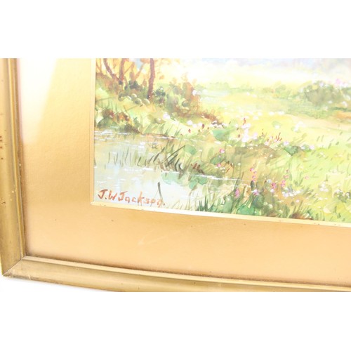 459 - A pair of early gilt framed watercolours by J.W. Jackson