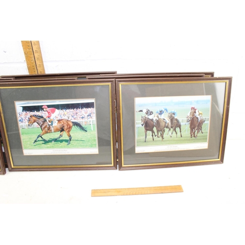 519 - 10 framed horse racing prints