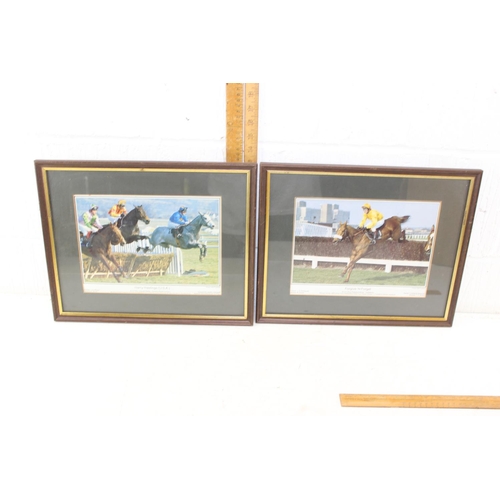 519 - 10 framed horse racing prints