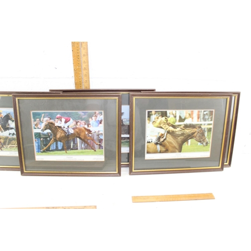 519 - 10 framed horse racing prints