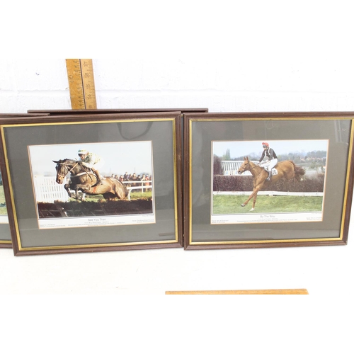 519 - 10 framed horse racing prints