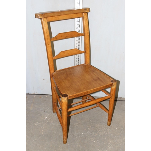 164 - 2 vintage church chapel chairs