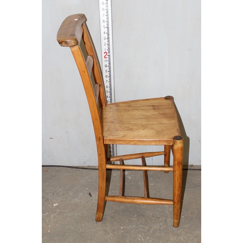 164 - 2 vintage church chapel chairs