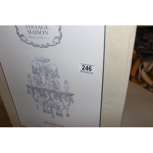 244A - Antique style Maison crystal chandelier with box
