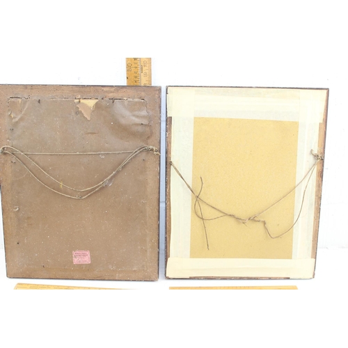 549I - A pair of early 20th century floral watercolour in oak frames, unsigned