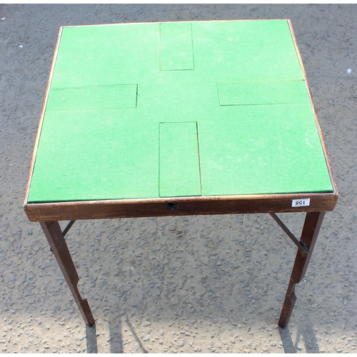 158 - Vintage folding card table