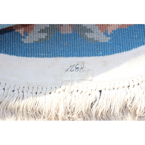 178 - Chinese super wash rug of blue ground