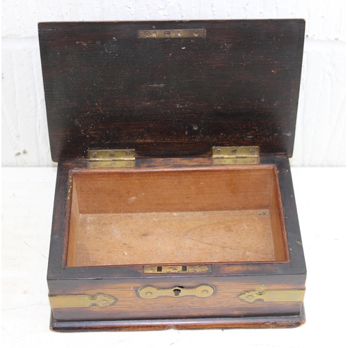 294 - An Art Deco period oak Cigarette box