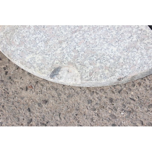 362 - Circle marble granite slabs in quarters (4 pcs)