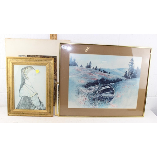 434 - A large qty of assorted painting and pictures