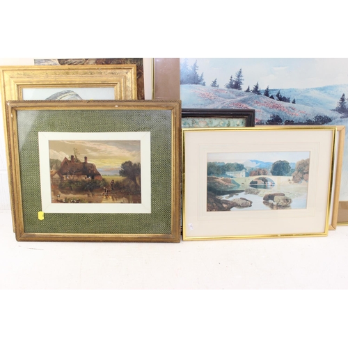 434 - A large qty of assorted painting and pictures