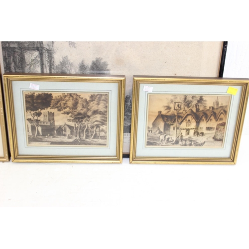 444 - Qty of assorted antique prints etc