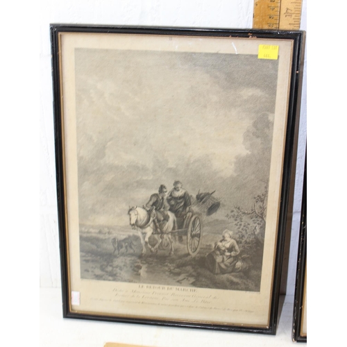444 - Qty of assorted antique prints etc