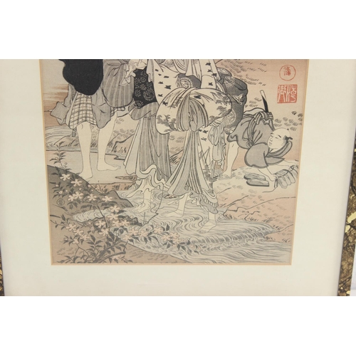533 - After Kubu Shunman, The Ide Jewel River, Japanese woodblock print, likely early 20th century
