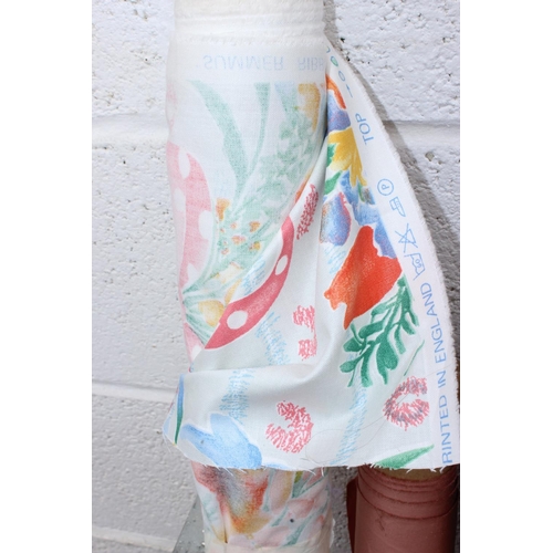 173c - 12 part rolls of assorted fabrics to inc Laura Ashley