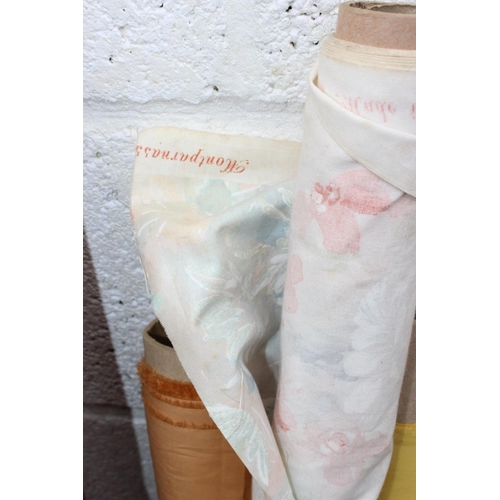173c - 12 part rolls of assorted fabrics to inc Laura Ashley