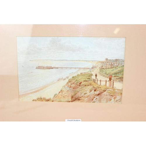 464 - 2 vintage coastal watercolours signed W.J. Warren, both dated 1890