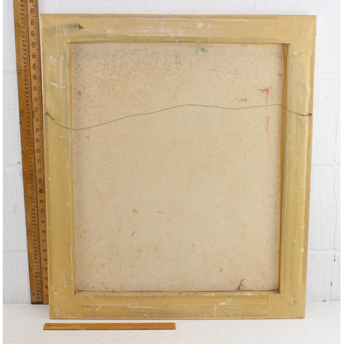 447 - Oil on canvas of a village scene with a bright palette and modern twist, signed & dated lower right ... 